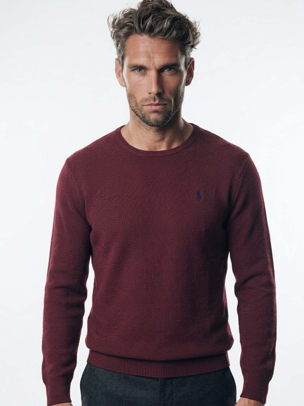 POLO RALPH LAUREN | NEW Burgundy Classics Crewneck Sweater Men’s Size Large